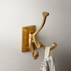 Brass 3-Prong Swivel Towel Hook 8 Brass 3-Prong Swivel Towel Hook -Chic Living Shop 3ProngSwvlHookBrassROS19