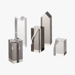 Clear And Smoke Grey Acrylic Chess Set -Chic Living Shop AcrylicChessSetAVF18