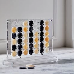 Acrylic Four In A Row Board Game -Chic Living Shop AcrylicFourinARowNV20 1x1