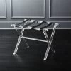 Acrylic And Leather Luggage Rack -Chic Living Shop AcrylicNLeatherLuggageRackROS18