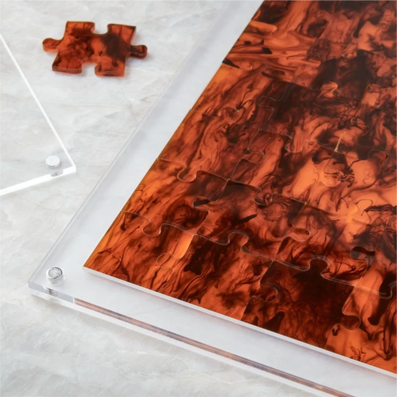 Brown Swirl Acrylic Puzzle 5 Brown Swirl Acrylic Puzzle - Image 3