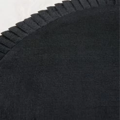 Alcott Black Round Placemat -Chic Living Shop AlcottSilkPlacematAV2SHS22