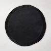 Alcott Black Round Placemat -Chic Living Shop AlcottSilkPlacematSHS22