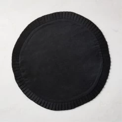 Alcott Black Round Placemat