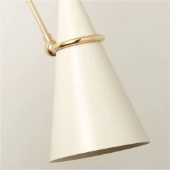 Aldus Ivory And Polished Brass Articulating Wall Sconce -Chic Living Shop AldusIvNPldBrsArtlngScncAVSHF22