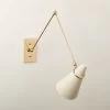 Aldus Ivory And Polished Brass Articulating Wall Sconce