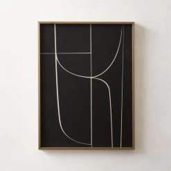 'Alliance I' Screen Print In Brass Frame 18"x24"