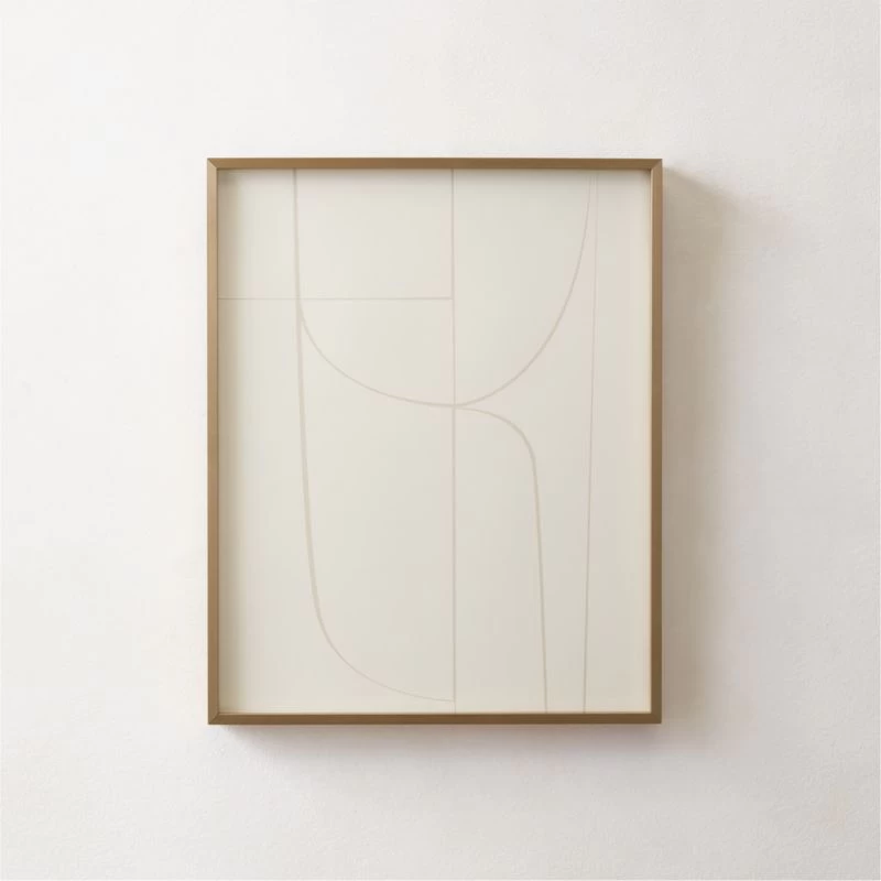 'Alliance II' Screen Print In Brass Frame16"x20" 3 'Alliance II' Screen Print In Brass Frame16"x20"