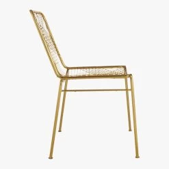 Alpha Brass Metal Chair -Chic Living Shop AlphaBrassChairSideS16