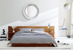 Acrylic And Leather Luggage Rack -Chic Living Shop AndesQueenAcaciaBedJN19