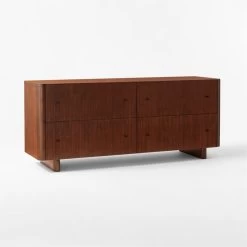 Andora Low 4-Drawer Wood Dresser -Chic Living Shop AndoraWoodLowDresser3QSSS22