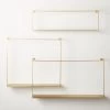 Antiqued Brass Floating Shelves Set Of 3 -Chic Living Shop AntiquedBrssFltngShlvsLrgS3SHS20