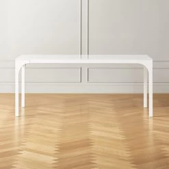Aqua Virgo Rectangular White Dining Table 72"