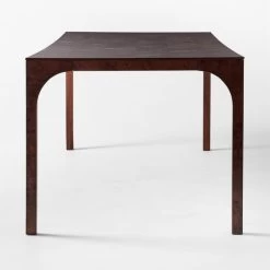 Aqua Virgo Rectangular Dark Burl Wood Dining Table 100" -Chic Living Shop AquaVrgDrkBrnBrlLgDngTblSDSSF21