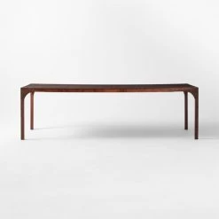 Aqua Virgo Rectangular Dark Burl Wood Dining Table 100" -Chic Living Shop AquaVrgDrkBrnBrlLgDngTblSOSSF21