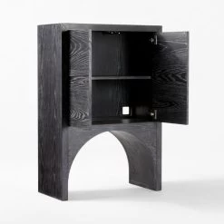 Augusta Black Entryway Cabinet -Chic Living Shop ArcBlkEntrywayCabinet3QAVSSS22
