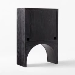 Augusta Black Entryway Cabinet -Chic Living Shop ArcBlkEntrywayCabinet3QBSSS22