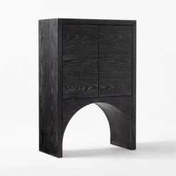 Augusta Black Entryway Cabinet -Chic Living Shop ArcBlkEntrywayCabinet3QSSS22