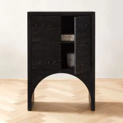 Augusta Black Entryway Cabinet -Chic Living Shop ArcBlkEntrywayCabinetAVSHS22