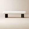 Argyle White Linen Upholstered Bench -Chic Living Shop ArgyleLinenBenchSnowSHF23