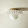Ariel Fluted Marble Flush Mount Light -Chic Living Shop ArielFltdMrblFlushMountSHS21
