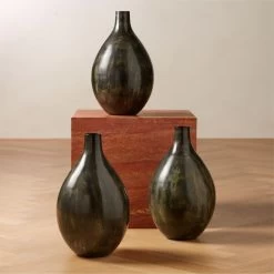 Arvada Patina Black Vase -Chic Living Shop ArvadaBlackPatinaVaseAV2SHF23
