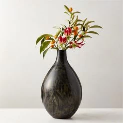 Arvada Patina Black Vase -Chic Living Shop ArvadaBlackPatinaVaseROF23