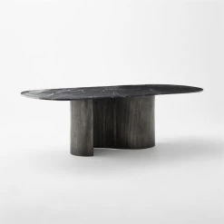 Aster Black Marble And Aluminum Dining Table -Chic Living Shop AsterMrblNAlmnDnngTable3QSSF22