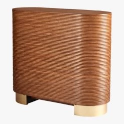 Avalon Rattan Bar Cabinet -Chic Living Shop AvalonRattanBar3QBS18