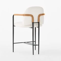 Avont White Upholstered Counter Stool Set Of 2 -Chic Living Shop AvontSnowCounterStool3QBSSS23