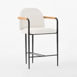 Avont White Upholstered Counter Stool Set Of 2 -Chic Living Shop AvontSnowCounterStool3QSSS23