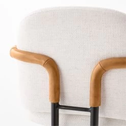 Avont White Upholstered Counter Stool Set Of 2 -Chic Living Shop AvontSnowCounterStoolAVSSS23