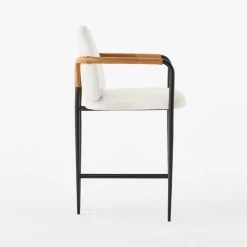 Avont White Upholstered Counter Stool Set Of 2 -Chic Living Shop AvontSnowCounterStoolSDSSS23