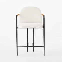 Avont White Upholstered Counter Stool Set Of 2 -Chic Living Shop AvontSnowCounterStoolSOSSS23