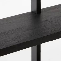 Azzurra Black Metal And Wood Bookshelf -Chic Living Shop AzzurraBookcaseAVSSF22