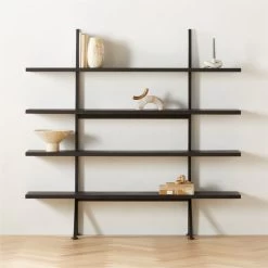 Azzurra Black Metal And Wood Bookshelf