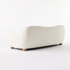 Bacio Cream Boucle Sofa With Bleached Oak Legs -Chic Living Shop BacioBoucleSofa3QBSSS21