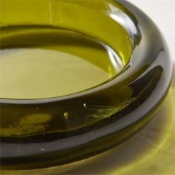 Bangle Green Glass Decorative Bowl -Chic Living Shop BangleLowGlassBowlAVSHS23