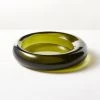 Bangle Green Glass Decorative Bowl -Chic Living Shop BangleLowGlassBowlSHS23
