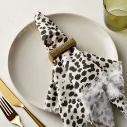 Barre Gold Napkin Rings Set Of 8 -Chic Living Shop BarreGoldNapkinRingSHF21