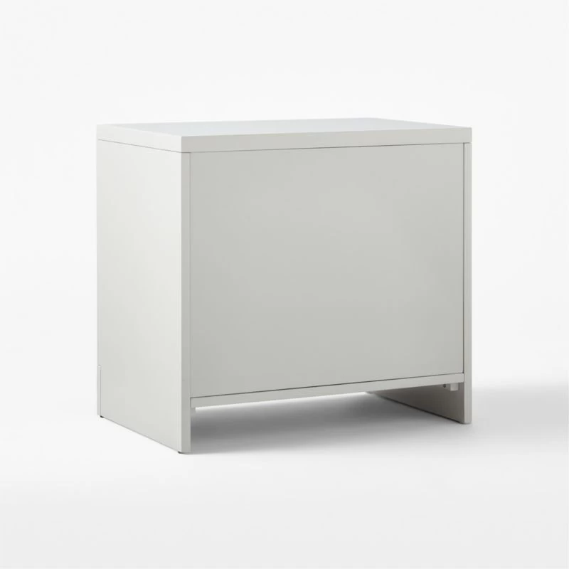 Barton 2-Drawer High-Gloss Grey Lacquered Nightstand 8 Barton 2-Drawer High-Gloss Grey Lacquered Nightstand - Image 6