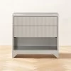 Barton 2-Drawer High-Gloss Grey Lacquered Nightstand 1 Barton 2-Drawer High-Gloss Grey Lacquered Nightstand -Chic Living Shop BartonHiGlsLcqdNghtstndSHS22