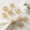 Basal Polished Brass Napkin Rings Set Of 8 -Chic Living Shop BasalPldBrassNpknRingS8SHF22