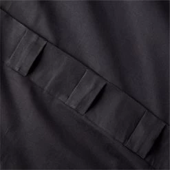 Black Cotton Basketweave Window Curtain Panel 48''x84'' -Chic Living Shop BasketweaveBlk96CrtnPnlAV3SHS23