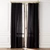 Black Cotton Basketweave Window Curtain Panel 48''x84'' -Chic Living Shop BasketweaveBlk96CrtnPnlSHS23