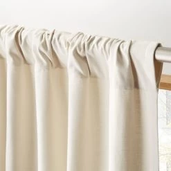 Natural Tan Cotton Basketweave Window Curtain Panel 48"x84" 10 Natural Tan Cotton Basketweave Window Curtain Panel 48"x84" -Chic Living Shop BasketweaveIIPnlNatural96RO2F18