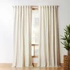 Natural Tan Cotton Basketweave Window Curtain Panel 48"x84" -Chic Living Shop BasketweaveIIPnlNatural96SHF18