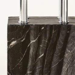 Bellamy Marble And Polished Stainless Steel Coat Rack -Chic Living Shop BellamyMrblNSSCoatRackAV2SHF22