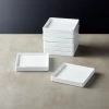Bento Square White Appetizer Plate Set Of 8 -Chic Living Shop BentoWhiteAppPlate4p5inS8SHF17