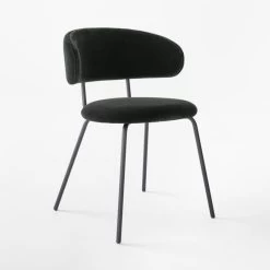 Birba Black Velvet Dining Chair -Chic Living Shop BirbaVelvetChairBlack3QSSF22